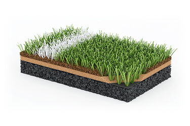 Fusion Elayer cork - Ball on green turf field - Act Sports, the Premium Artificial Sports Turf Supplier