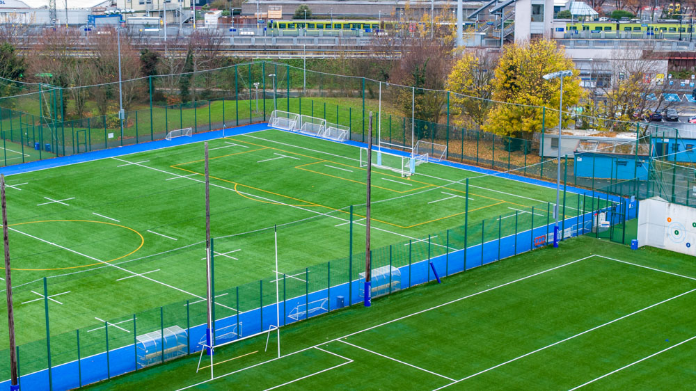 Clontarf pitch aerial shot close up