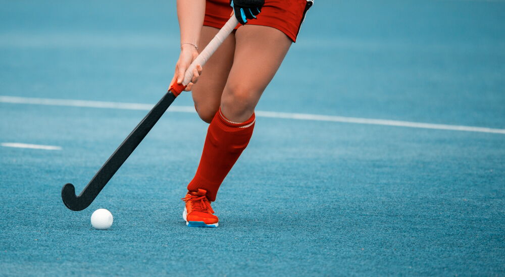 Blue Hockey field player