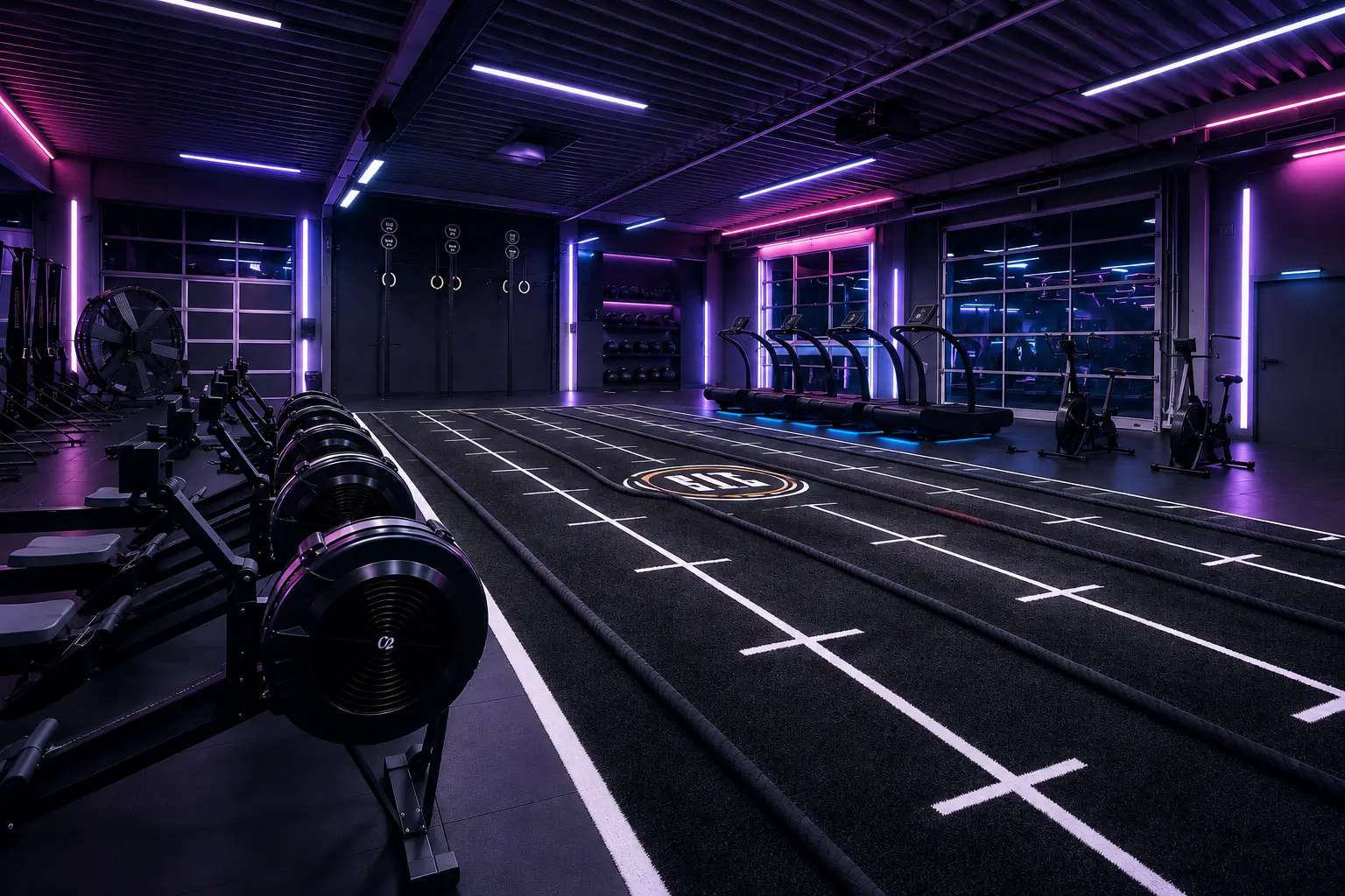 Artificial turf for gyms and fitness centers